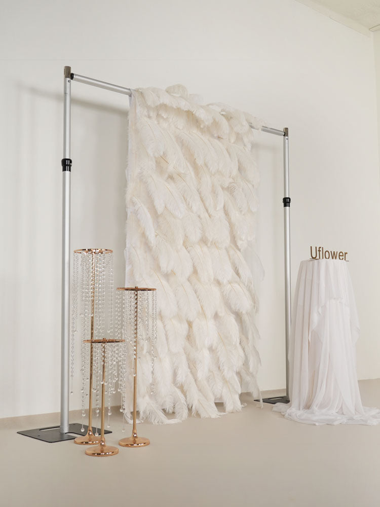 Uflower Artificial White 5D Flower Wall Wedding Backdrop Decoration